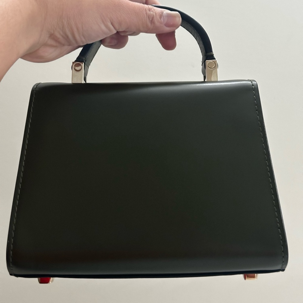 Valextra Dark Green Mini Bag with Gold Accents - Picture 9 of 16